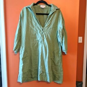 BOHO tunic dress with pockets and bell sleeves